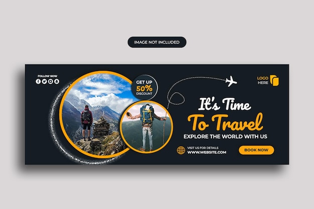 Travel social media facebook cover web banner