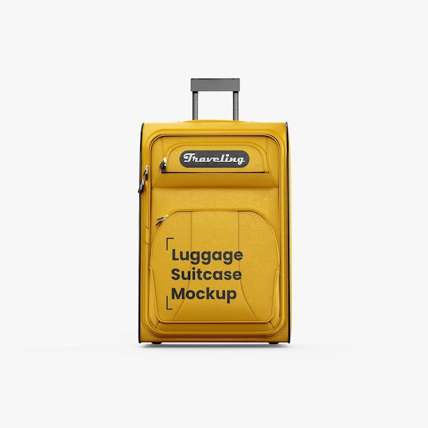 PSD travel suitcase bag mockup