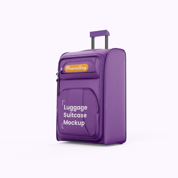 Travel suitcase bag mockup