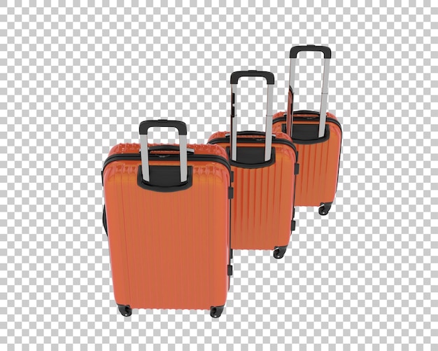 Travel suitcase isolated on background 3d rendering illustration