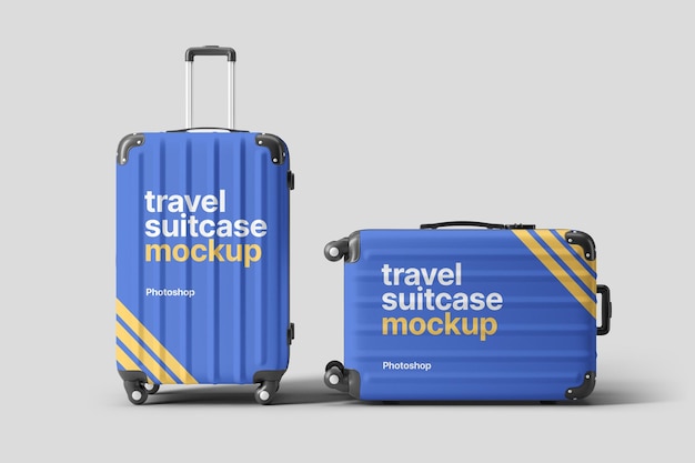 PSD travel suitcase mockup