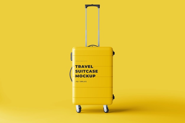 PSD travel suitcase mockup