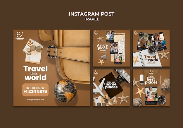 PSD travel template design