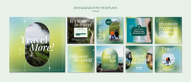 PSD travel template design