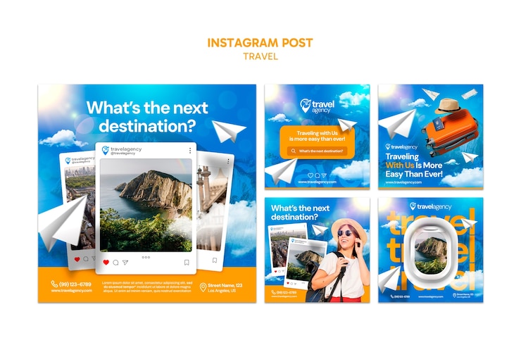 PSD travel template design
