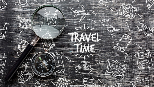 Travel time message on monochrome draw