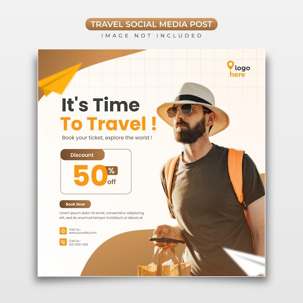 Travel tour agency for instagram or social media post template