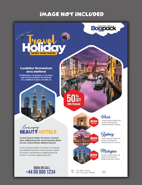 PSD travel and tour flyer