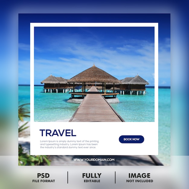 PSD travel tour post template