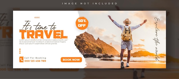 PSD travel and tour social media facebook cover template