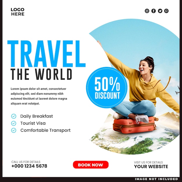 travel and tour social media post