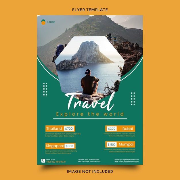 Travel Tourism Explore the World Flyer Template