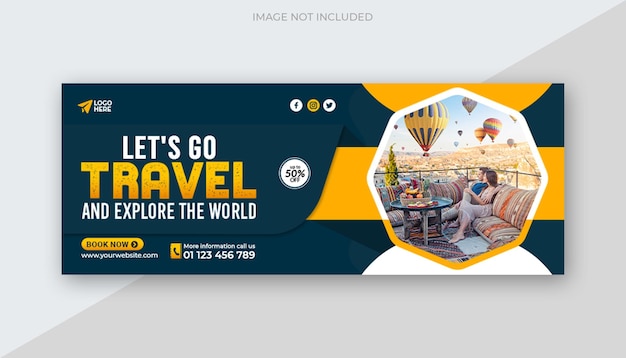 travel and tourism facebook cover template