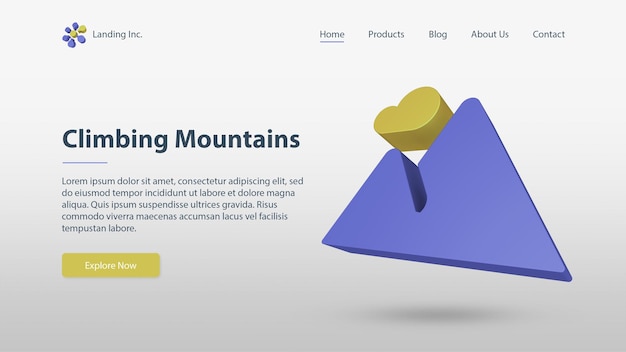 Travel and tourism landing page