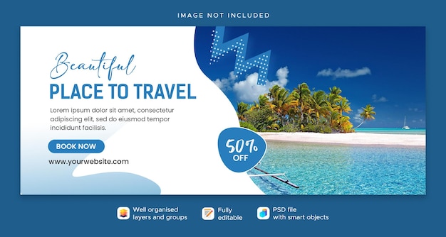 PSD travel web banner template 1