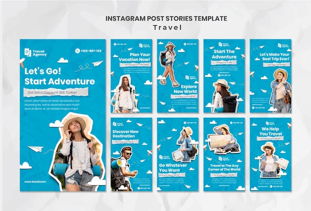 Traveling social media stories