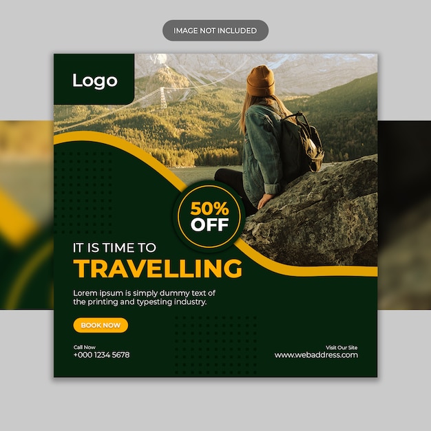 Traveling special sale social media post template