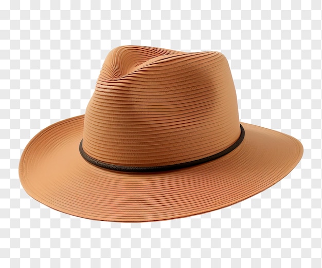 PSD traveling straw hat isolated on transparent background png