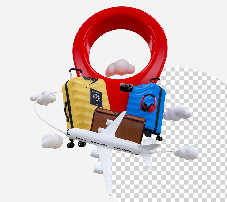 PSD traveling transport around the world concept travel tourism trip vacation holidays
