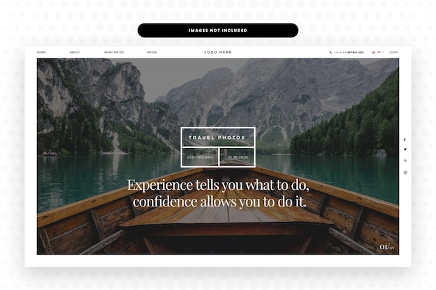 PSD traveling website landing page