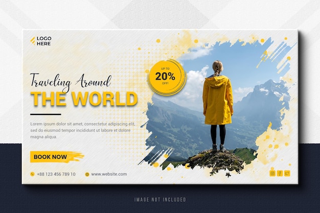 Travels Web Banner For Social Media Template and Instagram Post