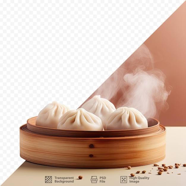 A tray of chinese dumplings with a red background.