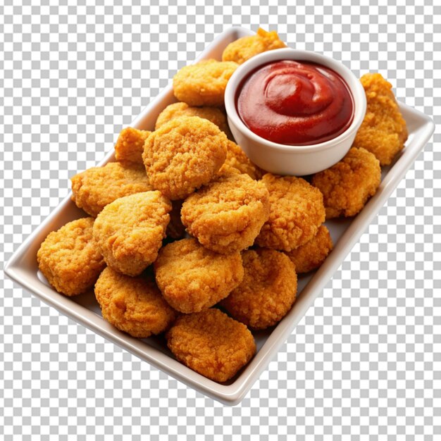 PSD tray of golden brown chicken nuggets