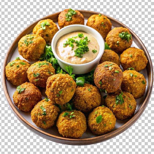 PSD tray of golden brown falafel