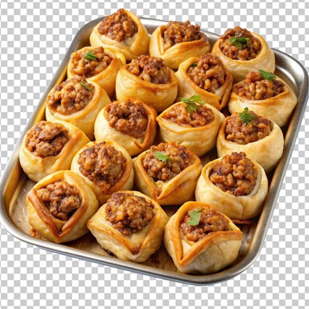 PSD tray of golden brown pastries