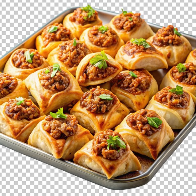 PSD tray of golden brown pastries