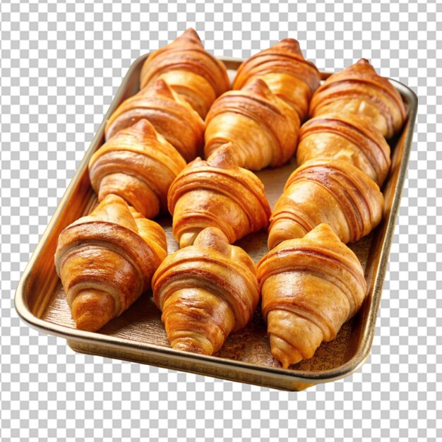 PSD vassoio di croissant dorati