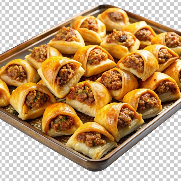 PSD tray of golden brown pastries