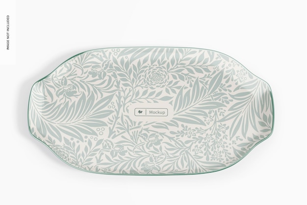 Tray-shaped plate mockup