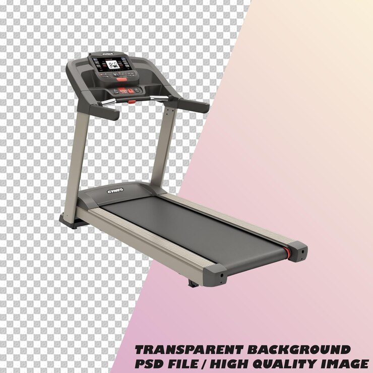 PSD treadmill isolated on transparent background psd file