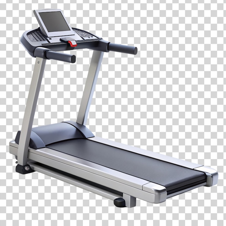 PSD treadmill isolated on transparent background
