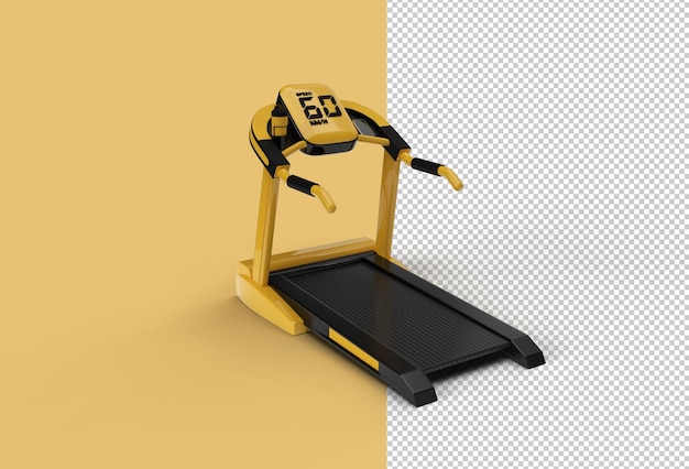 Treadmill or Running Machine Transparent PSD File.