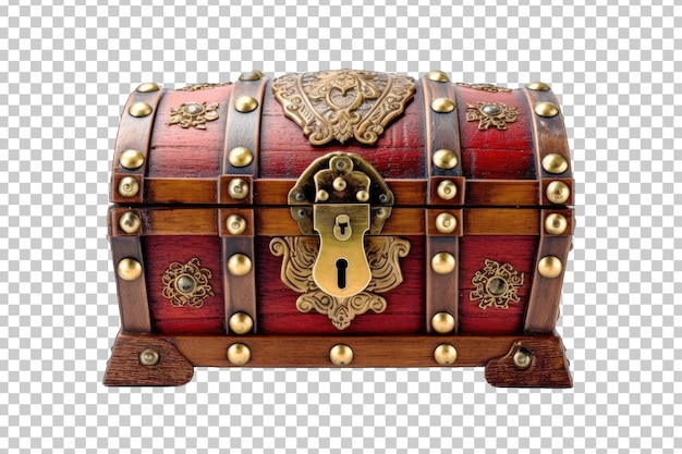 PSD treasure chest isolated on transparent background