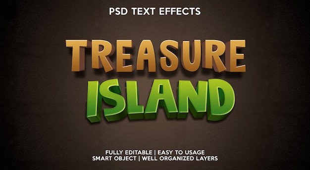 Treasure island Text Effect Template