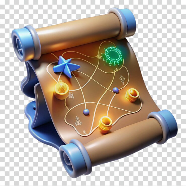PSD treasure map scroll