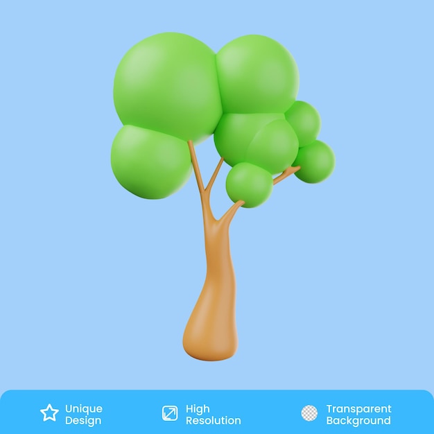 Illustrazione 3d dell'albero