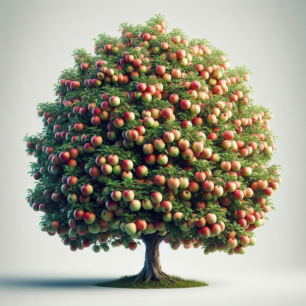 A tree apple tree on a white background