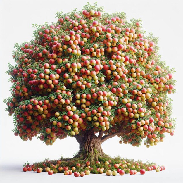 A tree apple tree on a white background