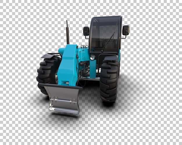 PSD tree cutting machine geïsoleerd op de achtergrond 3d rendering illustratie