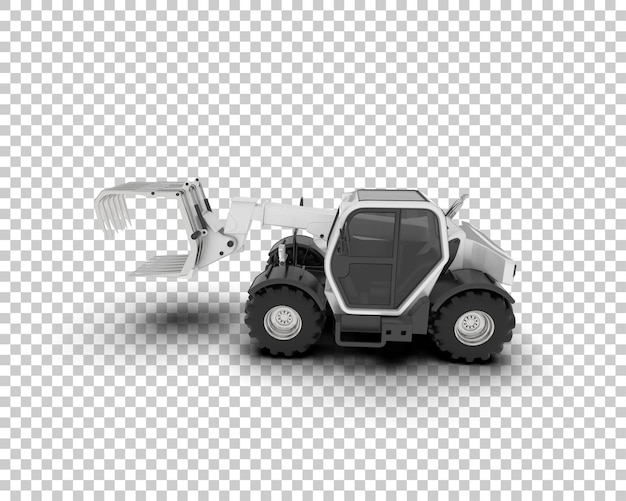 Tree cutting machine geïsoleerd op de achtergrond 3d rendering illustratie