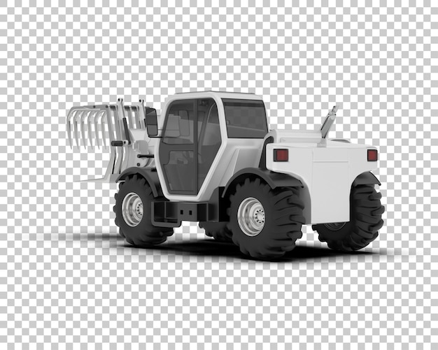 PSD tree cutting machine isolated on background 3d rendering illustration