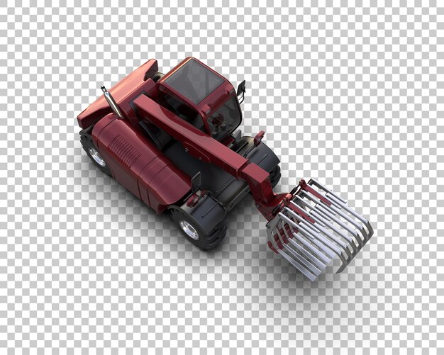 Tree cutting machine isolated on background 3d rendering illustration