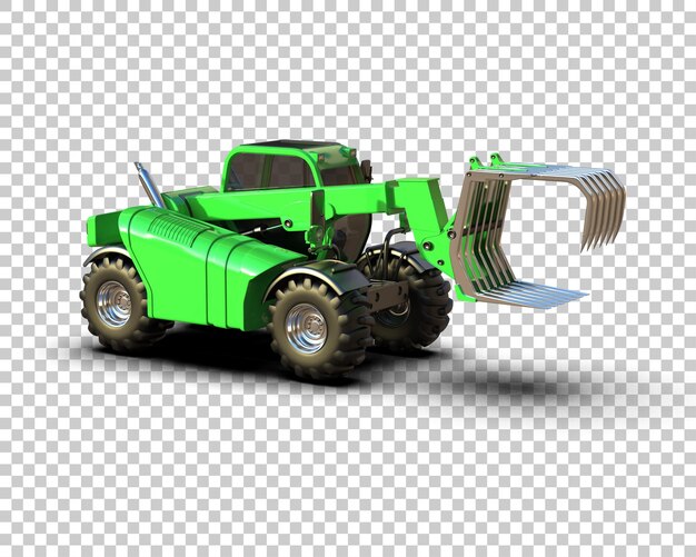 Tree cutting machine isolated on background 3d rendering illustration