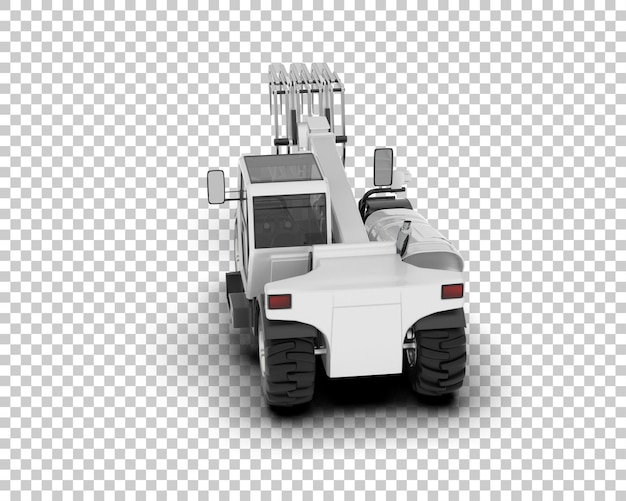 tree cutting machine isolated on background 3d rendering illustration