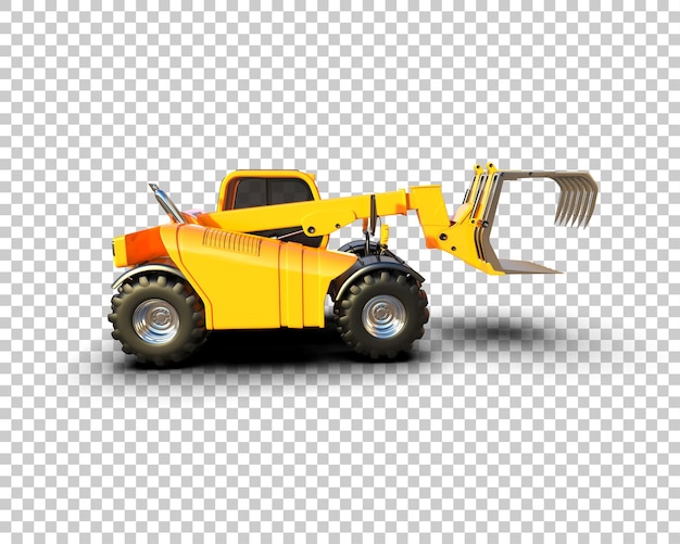 PSD tree cutting machine isolated on background 3d rendering illustration