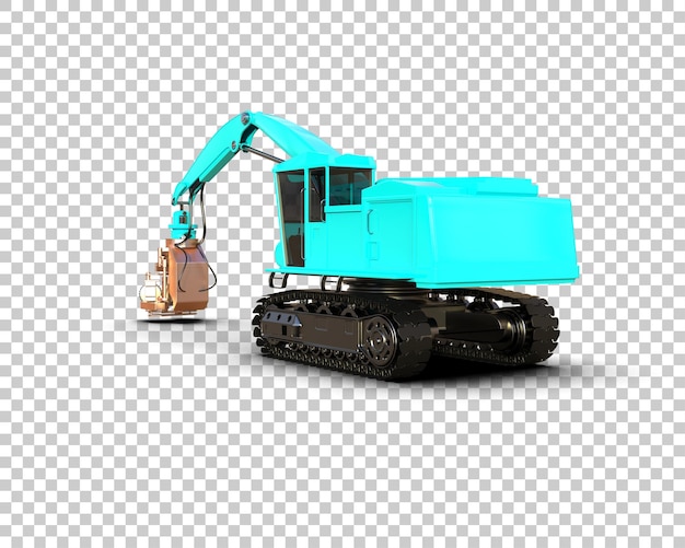 木を切る機械を背景に隔離する 3D レンダリングイラスト